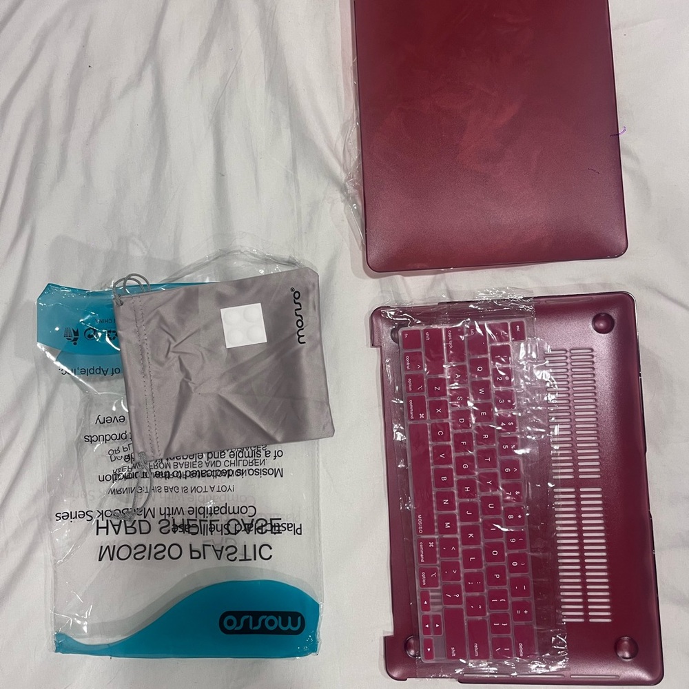 Red Laptop Case and Keyboard Cover